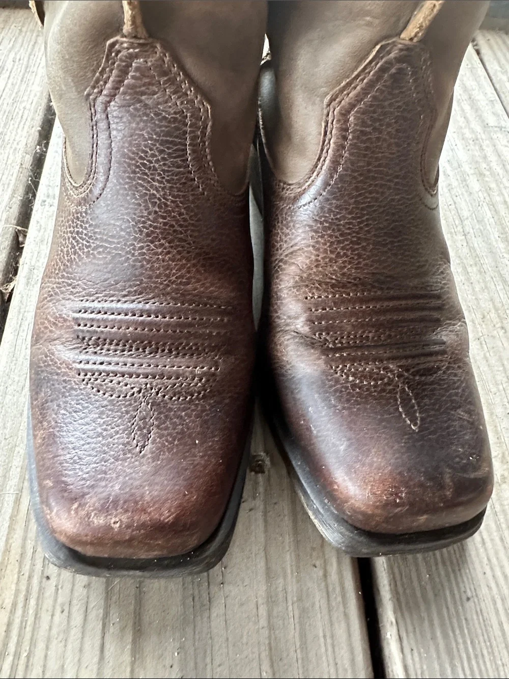 Ariat Rambler Leather Cowboy Boots Big Kids 1.5